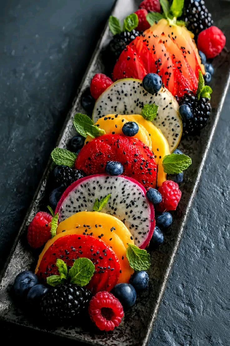 Colorful fruit platter
