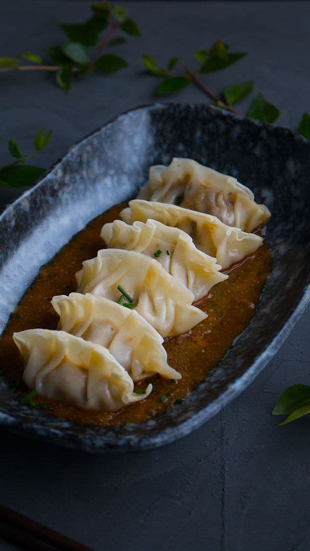Gyozas with pulled pork